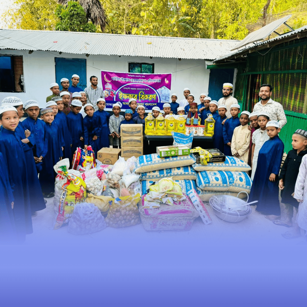 Somebody with iftar in Ramadan by Distribution of Iftar project of Abam Foundation Bangladesh